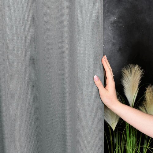  Blackout dekor tkanina Light Grey Canvas siva vis. 2,80 m Slike