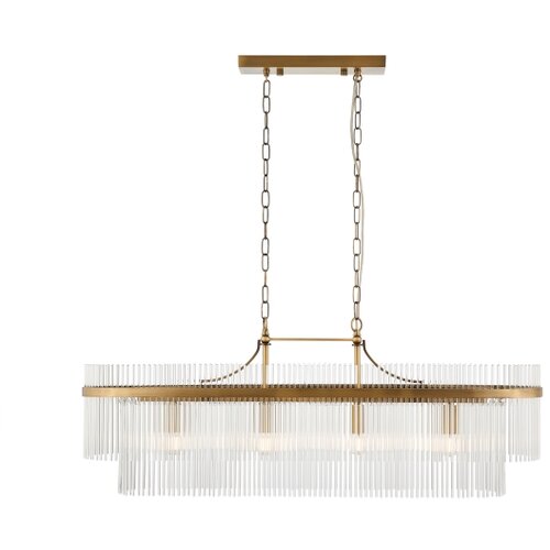  Endon 112573 - Luster na lancu MARIETTA 4xE14/6W/230V mesing/prozirno Slike