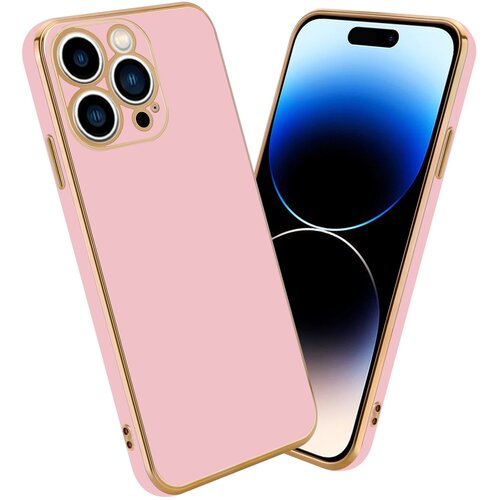 Cadorabo Ohi&amp;scaron;je, združljiv z Apple v sijajnem roza barvi - Za&amp;scaron;čitni pokrov iz fleksibilnega silikona TPU in z za&amp;scaron;čito pred kamero, (20603611) Slike