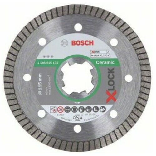 Bosch X-LOCK Best for Ceramic Extraclean Turbo dijamantska rezna ploča 125x22,23x1,4x7 - 2608615132 Slike