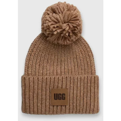 Ugg Kapa s dodatkom vune boja: smeđa, od debelog pletiva