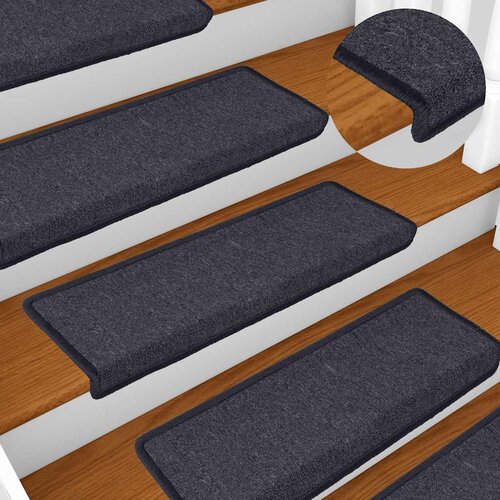  Prostirke za stepenice 15 kom 65x21x4 cm tamno sive i plave pravokutne rubove Cene