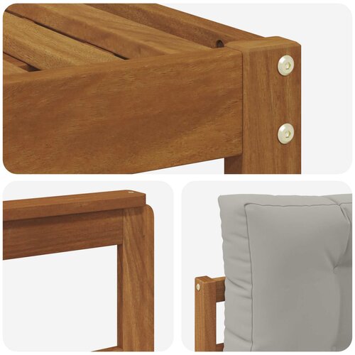  Set vanjskih sofa 6 kom. Prirodna i svijetlo siva Smeđa 329 x 162,5 x 73 cm Slike