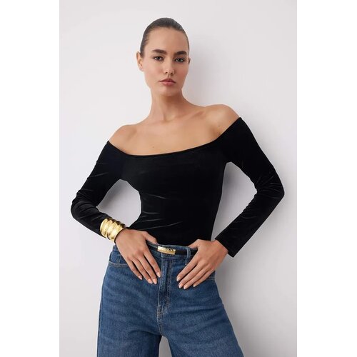 TRENDYOLMILLA ženski body Tpraw26Bd00015, crna Cene
