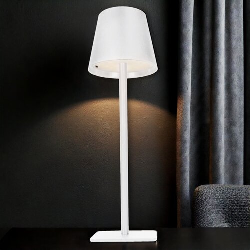 Solight WO69-W - LED stona lampa LUCCA, prigu&amp;scaron;iva, punjiva, sa dodirnim upravljanjem, LED/3,7V 2000 mAh, bela Slike