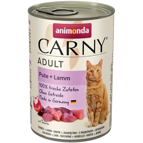Animonda Ekonomično pakiranje Carny Adult 12 x 400 g - Puretina i janjetina