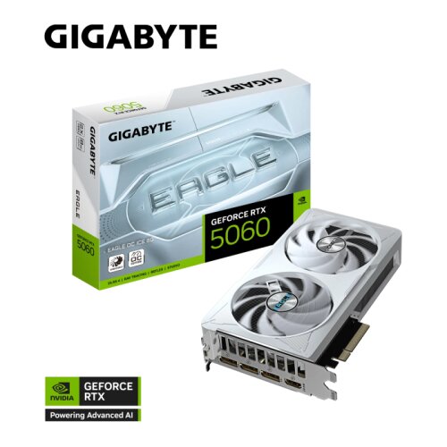 Gigabyte Grafična kartica GeForce RTX 5060 EAGLE OC ICE 8G, 8GB GDDR7, PCI-E 5.0 Cene
