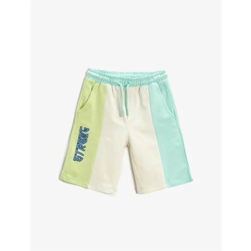 Koton Printed Color Transition Shorts with Tie Waist Elasticated