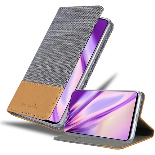Cadorabo Ohi&scaron;je, združljiv s Samsungom v svetlo sivo rjavi barvi - za&scaron;čitni pokrov z magnetnim zapiranjem, stoječo funkcijo in režo za kartico, (20573567) Cene