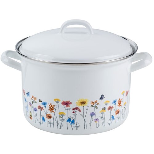 RIESS Lonec s pokrovom Flora 16cm / 1,5l / dvojni ročaj / emajl, (20928639) Cene