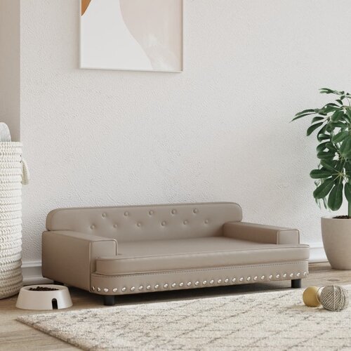 vidaXL Krevet za pse cappuccina 90 x 53 x 30 cm od umjetne kože Cijene