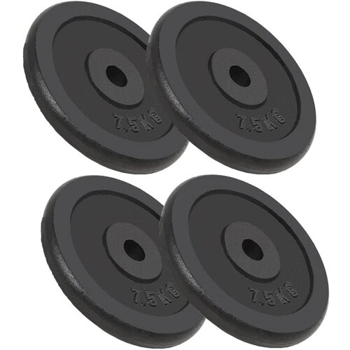 vidaXL Uteži 4 kosi 4x7,5 kg lito železo, (20767374) Cene