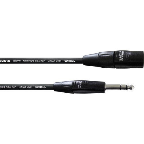 Cordial CIM 3 MV XLR priklučni konektor [1x mo&amp;scaron;ki konektor XLR - 1x 6\,3 mm banana mo&amp;scaron;ki konektor] 3.00 m črna, (20428169) Slike