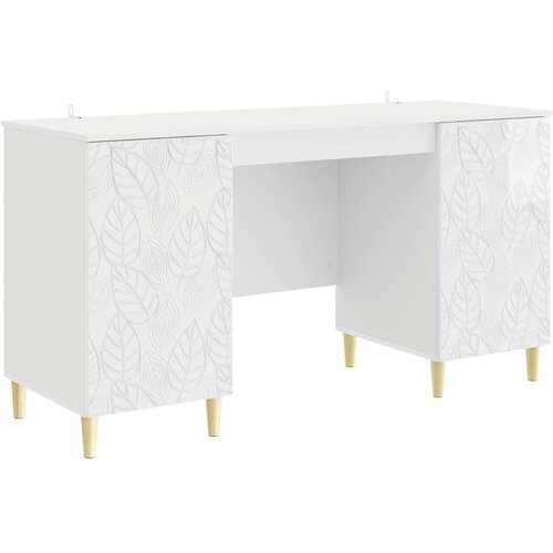  Stol Bijela visokog sjaja Konstruirano drvo 142,5 x 50 x 75 cm Cene