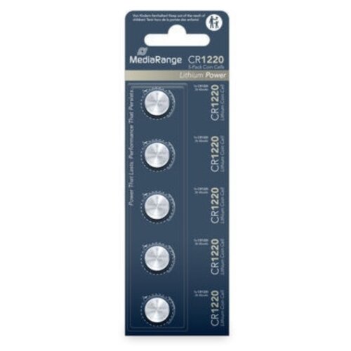 Mediarange Germany baterije CR1220 / 45mAh, 3V - pakovanje 1/5 Slike