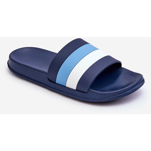 Kesi Women's striped slippers dark blue Vision Slike