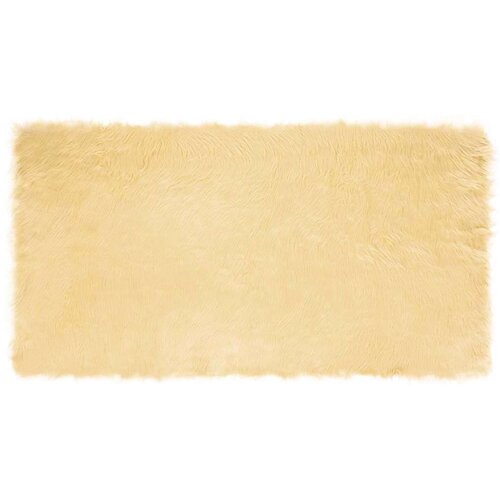  Lažni Ovčji Tepih Krema 150 x 80 cm Poliester Slike