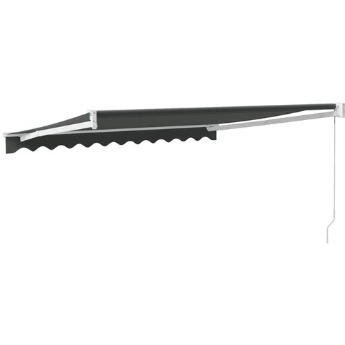 Tenda na uvlačenje antracit 3 x 2,5 m od tkanine i aluminija Slike