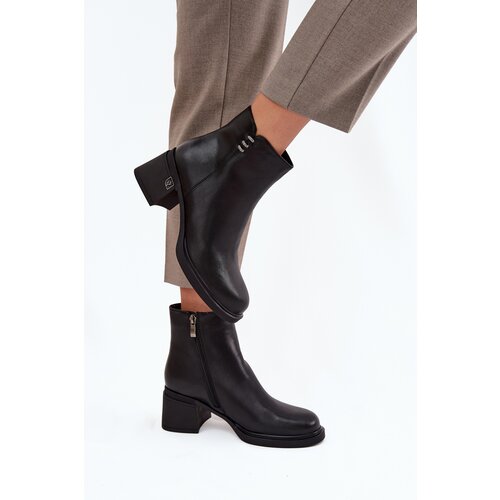 VINCEZA Leather Insulated Women&amp;#039;s Ankle Boots on Block Slike