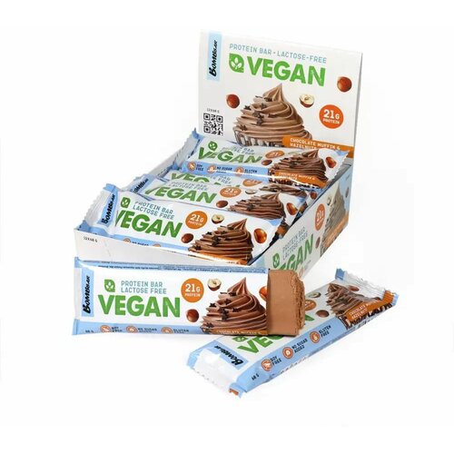 Bombbar Vegan proteinski bar Čokoladni mafin sa lešnikom 60g Slike