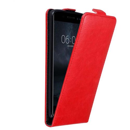 Cadorabo Ohi&scaron;je, združljivo z Nokia 6 2017 v rdeče jabolko - Za&scaron;čitni ovitek v obliki flipa z magnetnim zapiranjem, (20562476) Cene