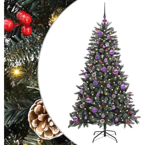 VidaXL Umjetno božićno drvce s stalakom Zelena 83.5 x 83.5 x 150 cm Slike