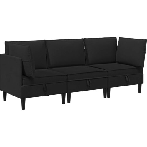  Komplet pohi&amp;scaron;tva za dnevno sobo 3 pcs Črna Blago, (5000283144) Slike
