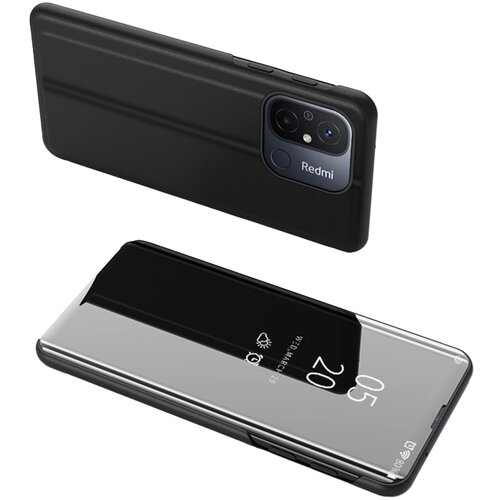 HURTEL Sijajna preklopna torbica za Xiaomi Redmi 11A / Poco C55 / Redmi 12C Clear View Case črna, (21896691) Cene