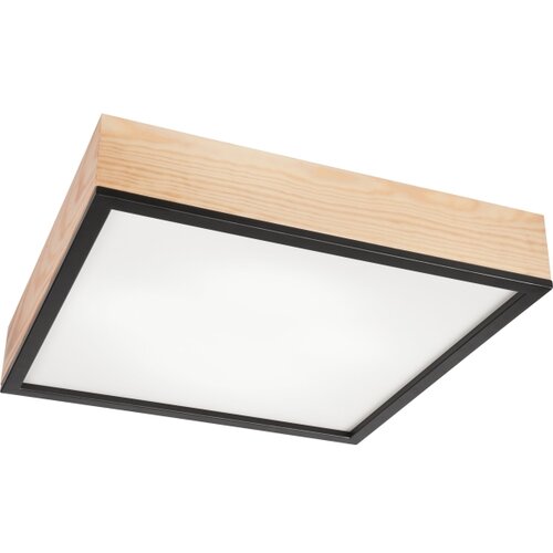  plafonsko svetlo natural square 4xE27/15W/230V 48x48 cm borovina/crna Slike