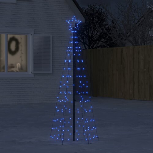 VidaXL Svjetlo za božićno drvce sa &amp;scaron;iljcima 220 LED plavo 180cm Slike