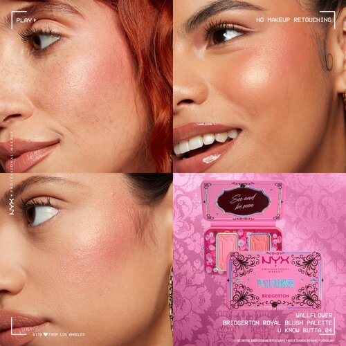 NYX Professional Makeup Bridgerton Royal Blush paleta rdečil odtenek 01 Wallflower 2x5 g Slike