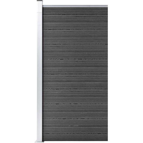 vidaXL Ograjni panel WPC 95x186 cm črn Cene