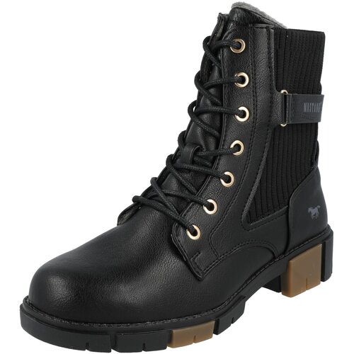 Mustang Gležnarji z vezalkami črna Slike