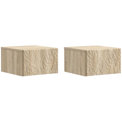 vidaXL Stenska stranska miza 2 pcs Sonoma hrast 34,5 x 33 x 20 cm, (5000247407) Cene