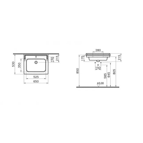 Vitra valarte 65 lavabo 7801B003-0001 Slike