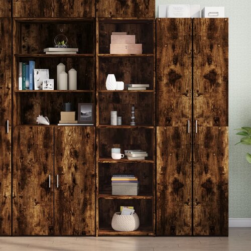 The Living Store Visoka omara dimljen hrast 50x41x185 cm inženirski les - Visoka Omarica, (21435655) Slike