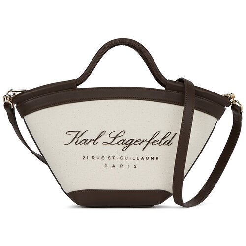 Karl Lagerfeld Torba za na plažo bež / temno rjava Cene