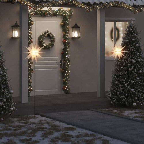 vidaXL Božične svetilke s konicami LED 3 kosi zložljive bele 57 cm Cene