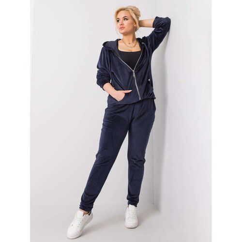 Fashion Hunters Granite plus size velor set Cene