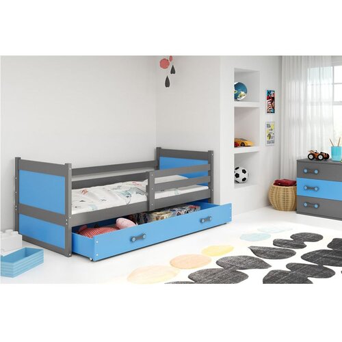  Postelja BMS Rico + predal 200x90 cm, GRF modra Cene