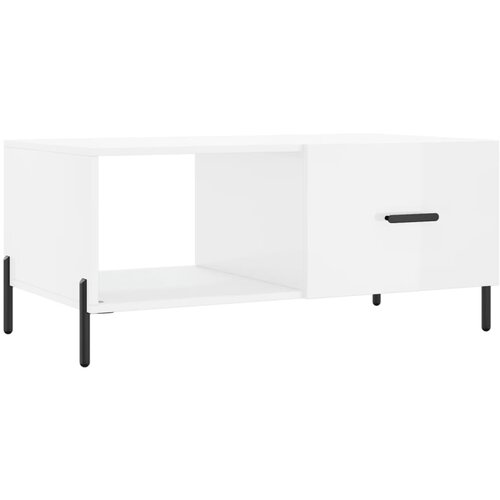 Maison Chic Klubska mizica - kavna mizica - Nizka mizica visok sijaj bela 90x50x40 cm inženirski les, (21752056) Slike