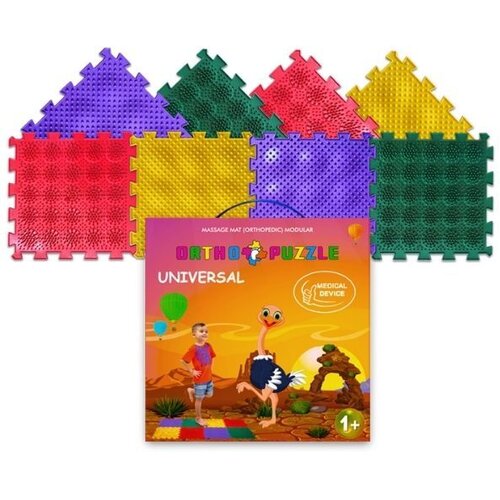 Ortho puzzle set masažnih ortopedskih preprog - 8 kosov, jež Slike