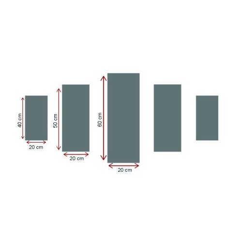 WALLXPERT slika iz 5 delova silver and red 5PMDF 18 Cene
