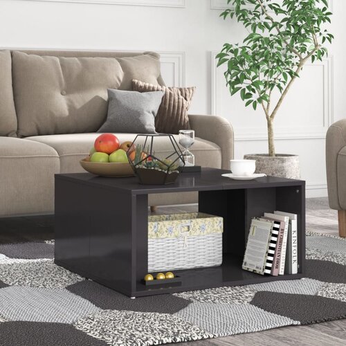  Stolići za kavu 4 kom sjajni sivi 33x33x33 cm konstruirano drvo Slike