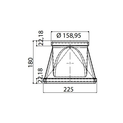 Faber pvc &amp;scaron;tirioglata odvodna cev fi 150mm - dimenzije 22x9cm (112.0459.429) Slike