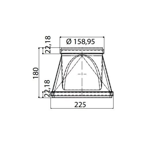 Faber pvc štirioglata odvodna cev fi 150mm - dimenzije 22x9cm (112.0459.429)