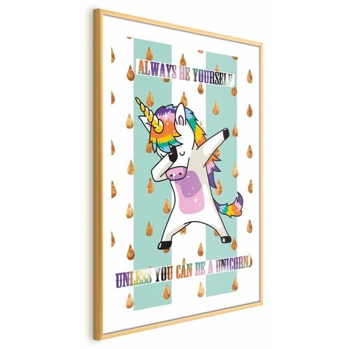  Plakat - Always Be Yourself 21x30 Zlatni okvir s margom Cijene