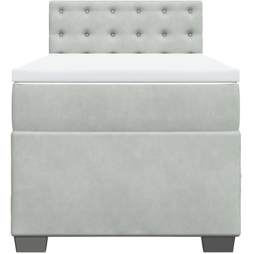 Box spring krevet s madracem svjetlosivi 90x190 cm bar&amp;scaron;unasti Slike