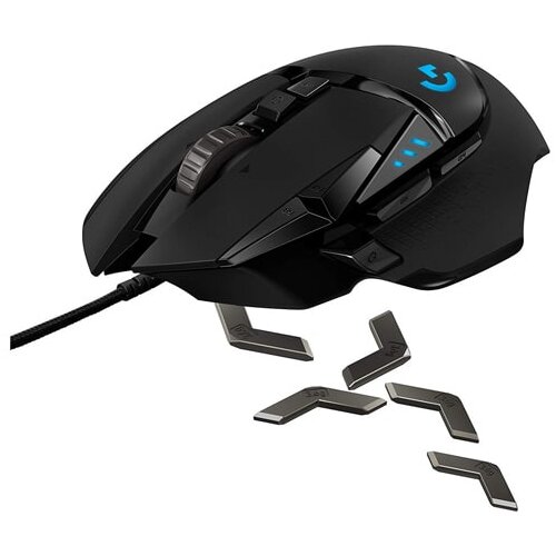 Logitech Igralna mi&amp;scaron;ka G502 HERO - RGB, USB optična, črna Slike