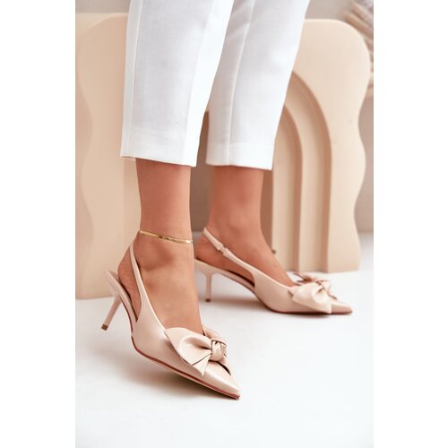 PG2 Pumps With Bow Eco Leather Beige Emirenna Cene